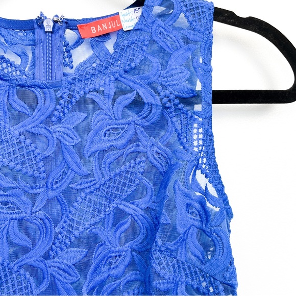 Banjul Royal Blue Lacey Party Dress - Picture 2 of 10